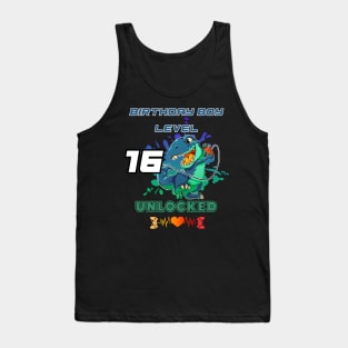 Birthday Boy Level 16 Unlocked Tank Top